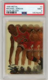 1995-96 Metal Michael Jordan Slick Silver #3【PSA9】 Chicago Bulls