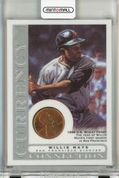 2003 Topps Gallery HOF Willie Mays Currency Connection Coin Relics 1958 Penny #WM