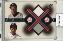 2001 Upper Deck SPx Bernie Williams / Reggie Jackson Winning Materials Update Duos #BWRJ