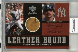 2001 Upper Deck Gold Glove Reggie Jackson Leather Bound #LBRJ