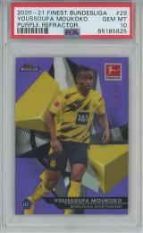 2020-21 Finest Bundesliga Youssoufa Moukoko Purple refractor/#29/RC【247/250】【PSA10】 Borussia Dortmund