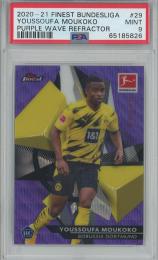 2020-21 Finest Bundesliga Youssoufa Moukoko Purple Wave refractor/#29/RC【48/250】【PSA9】 Borussia Dortmund