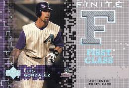 2003 Upper Deck Finite Arizona Diamondbacks Luis Gonzalez First Class Game Jersey