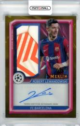 2023-24 TOPPS Robert Lewandowski Ball Patch Auto 【46/50】 FC BARCELONA