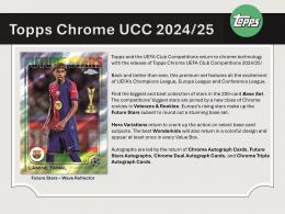 SOCCER 2024-25 TOPPS CHROME UEFA CLUB COMPETITIONS VALUE BOX