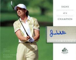 Upper Deck SP Signature Golf  Juli Inkster Signs of a Champion