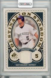 2009 UPPER DECK SP Legendary Cuts  Matt Holliday Game Used Baseball Memorabilia