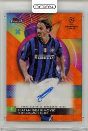 2023-24 Finest UEFA Club Competitions  Zlatan Ibrahimovic Autographs Orange Wave Refractors #AZI 【14/25】 FC Internazionale Milano
