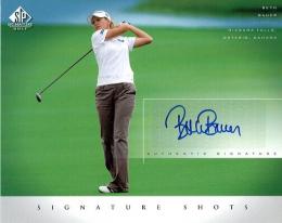 Upper Deck SP Signature Golf  Beth Bauer Signature Shots