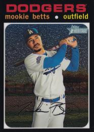2020 Topps Heritage High Number Los Angeles Dodgers Mookie Betts Base Chrome 939/999