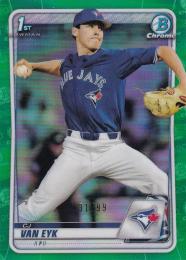 2020 Topps Bowman Draft Toronto Blue Jays CJ Van Eyk Chrome Draft Green Refractors (パラレル版) 31/99