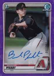 2020 Topps Bowman Draft Arizona Diamondbacks Brandon Pfaadt Chrome Draft Autographs Purple Refractors (パラレル版) 086/250