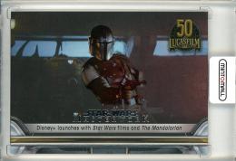 2021 Topps Star Wars MASTERWORK  Mandalorian Lucasfilm 50th Anniversary Rainbow Foil 257/299