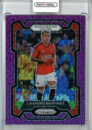 2023-24 Panini Prizm Premier League Soccer Lisandro Martinez Base/Purple Mojo Prizms/#40【22/25】 Manchester United