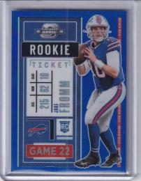 2020 Panini Contenders Optic Buffalo Bills Jake Fromm Rookie Ticket Blue(パラレル版) 50/99