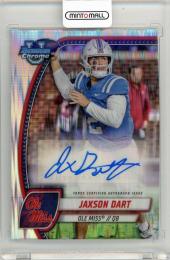  2024 TOPPS BOWMAN UNIVERSITY CHROME FOOTBALL Jaxson Dart Chrome Prospects Autographs  Ole Miss Rebels