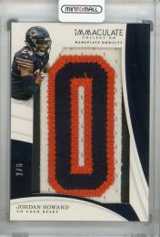 2018 Panini Immaculate Collection Chicago Bears Jordan Howard Nameplate Nobility 2/6