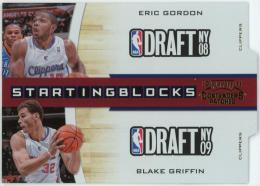 2010-11 Playoff Contenders Patches Starting Blocks Die Cuts Gold #15 Eric Gordon/Blake Griffin 38/99