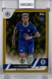 2022-23 Topps UEFA Club Competitions Japan Edition Enzo Fernandez Chrome Mojo Gold Refractors RC #158【09/50】