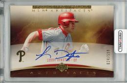 【表面左下角若干白欠けあり】2005 UPPER DECK MLB Artifacts  Lenny Dykstra Autograph 024/599