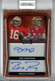 2024 Leaf Metal Joe Montana/Brock Purdy Halloween Dual Autographs Jack-O-Lantern #HDA11【3/3】《初期傷アリ》