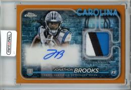 2024 Topps Chrome Jonathon Brooks Rookie Patch Autographs Orange Refractors #CPAJB【19/25】