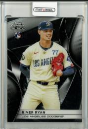 2025 Topps Chrome Black River Ryan Base Los Angeles Dodgers
