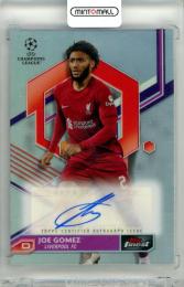 2022-23 Topps Finest UEFA Club Competition Joe Gomez #A-GO Base Autograph Card Liverpool FC