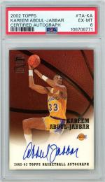 2002-03 TOPPS Kareem Abdul-Jabbar Autograph #TA-KA【PSA6】《Excellnt MINT》Los Angeles Lakers