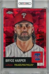 2022 Topps Chrome Platinum Anniversary Bryce Harper Red Atomic #400【049/100】 Philadelphia Phillies