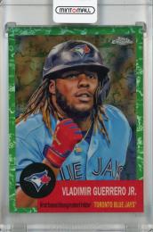 2022 Topps Chrome Platinum Anniversary Vladimir Guerrero Jr. Platinum Toile White/Green #150【13/99】 Toronto Blue Jays