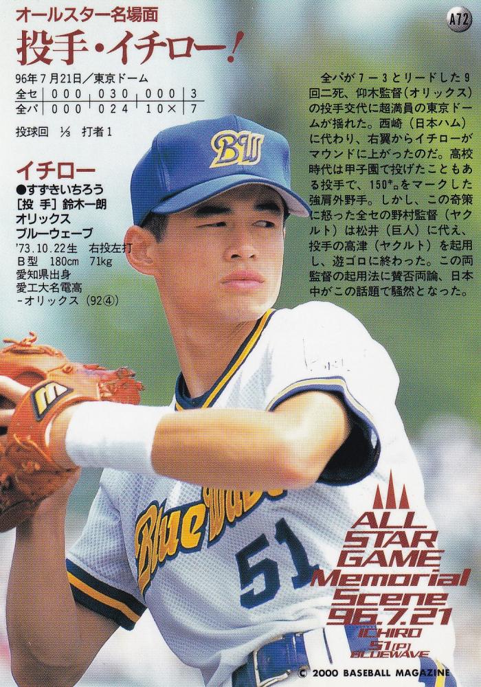 ミントモール / MINT 浦和店 / 2000 BBM SANYO ALLSTAR GAME オリックス イチロー ALL STAR GAME  Memorial Scene 96.7.21