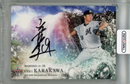 2021 BBM 1stバージョン 唐川侑己 直筆サインカード ※裏面折れ有り【01/10 (1stナンバー!)】 千葉ロッテマリーンズ