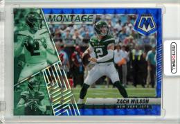 2022 Panini Mosaic  Zach Wilson Montage Blue Mosaic Prizm 87/99