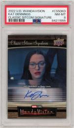 2022 UPPER DECK WandaVision Darcy Lewis Kat Dennings Classic Sitcom Signature 1950s #CS50KD【PSA8】《Near MINT-MINT》