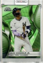 2025 Topps Chorme Black Jazz Chisholm Jr. #144 Base Green Wave Refractors【90/99】 Yankees