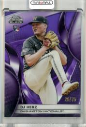 2025 Topps Chorme Black Dj Herz #67 Purple Refractors【26/75】 Nationals