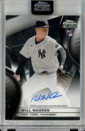 2025 Topps Chorme Black Will Warren #CBA-WWA Autograph Card  Yankees