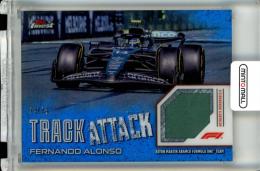 2024 Topps Finest Formula1 Fernando Alonso #TAR-HUL Track Attack Relics Blue Parallel【14/75】