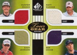 2012 Upper Deck SP Game Used  Hunter Mahan / Matt Kuchar / Zach Johnson / Ben Crane Quad Relics