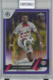 2022-23 Topps Chrome UEFA Club Competitions Soccer Dominik Szoboszlai Base/Purple & Gold Seismic/#171 RB Leipzig