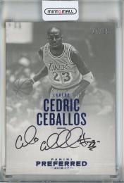 2016-17 Panini Preferred Cedric Ceballos Autographs Blue #113【17/25】 Los Angeles Lakers