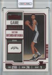 2023-24 Panini Contenders Victor Wembanyama Game Ticket Red #11 San Antonio Spurs
