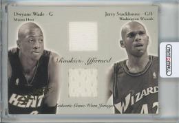 2003-04 SkyBox Dwyane Wade/Jerry Stackhouse Autographics Rookies Affirmed Game-Used #DWRL【303/500】 Miami Heat/Washington Wizards