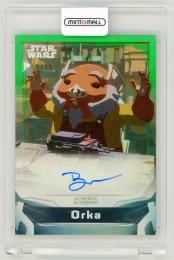 2021 TOPPS Star Wars Signature Series Autograph Green Parallels Bobby Moynihan as Orka 19/25
