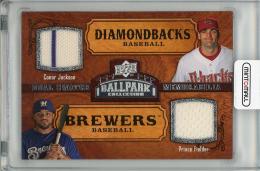 2008 UPPER DECK Ballpark Collection  Conor Jackson & Prince Fielder Game Used Memorabilia