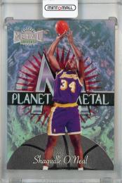 1997-98 Metal Universe Shaquille O'Neal Planet Metal #4 ※裏面白かけあり Los Angeles Lakers
