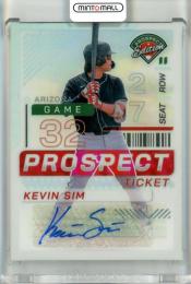 2024 Panini Prospect Edition Kevin Sim #147 Holo Prospect Ticket Signatures Silver Parallel