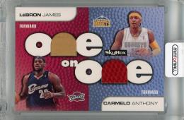 2008-09 SkyBox  Carmelo Anthony/LeBron James One on One Dual Memorabilia #OOJA