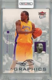 2007-08 Ultra Ronny Turiaf Autographics Black #AURT Los Angeles Lakers